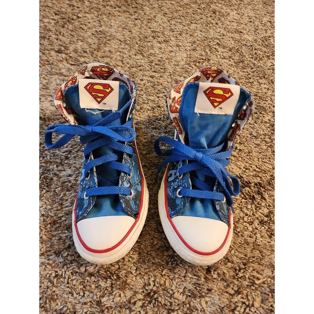 Converse Chuck Taylor Superman Man of Steel DC Comics High Top Youth Size 13